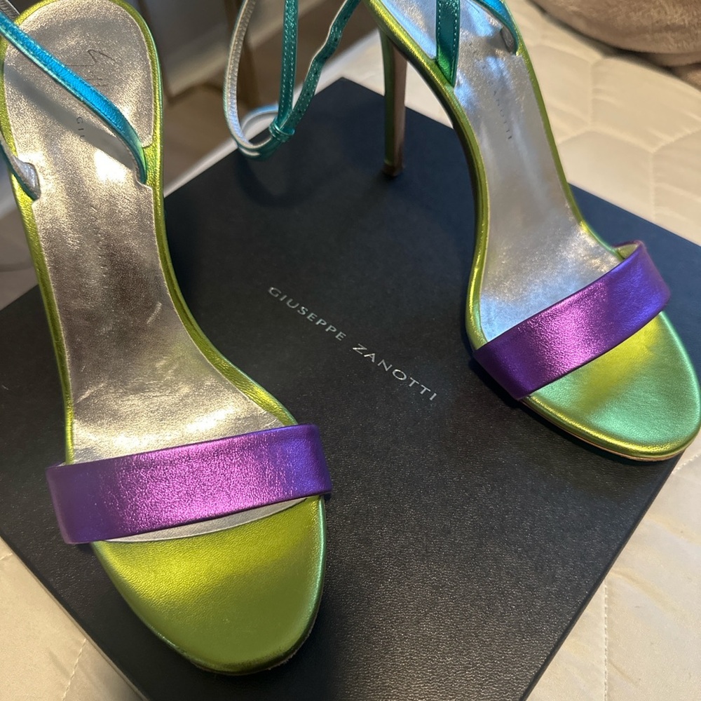 Giuseppe Zanotti Green and Purple Heels